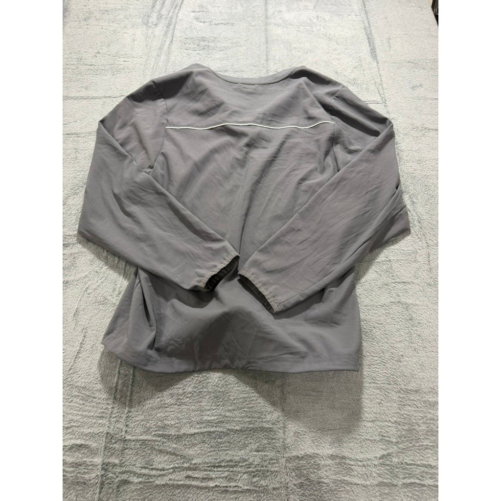 Under Armour Mens Grey Quarter Zip Windbreaker Jacket Small Loose Fit Activewear