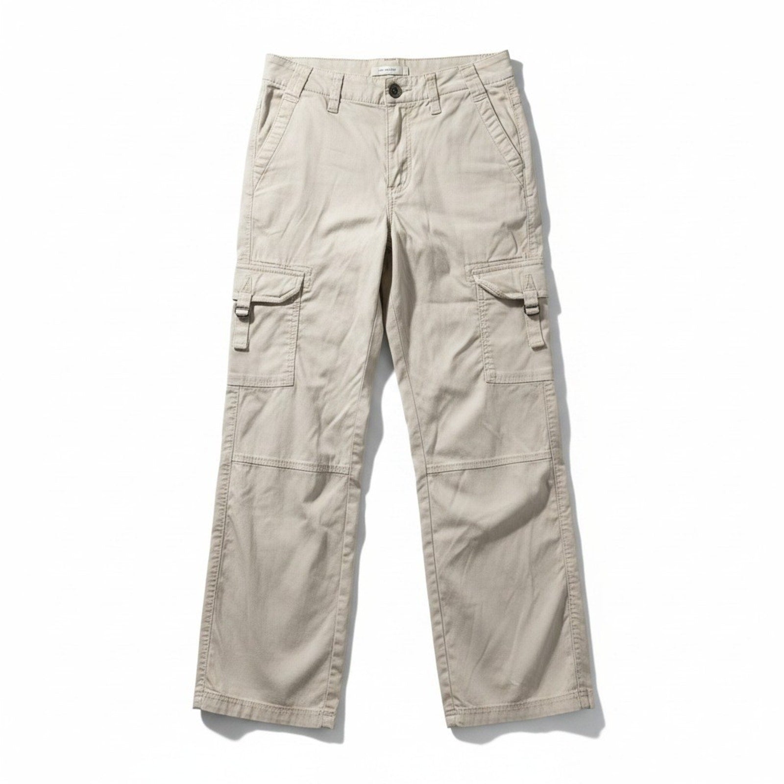 American Eagle 00 Womens Cream Cargo Pants Casual Utility Vintage Stretch Y2K