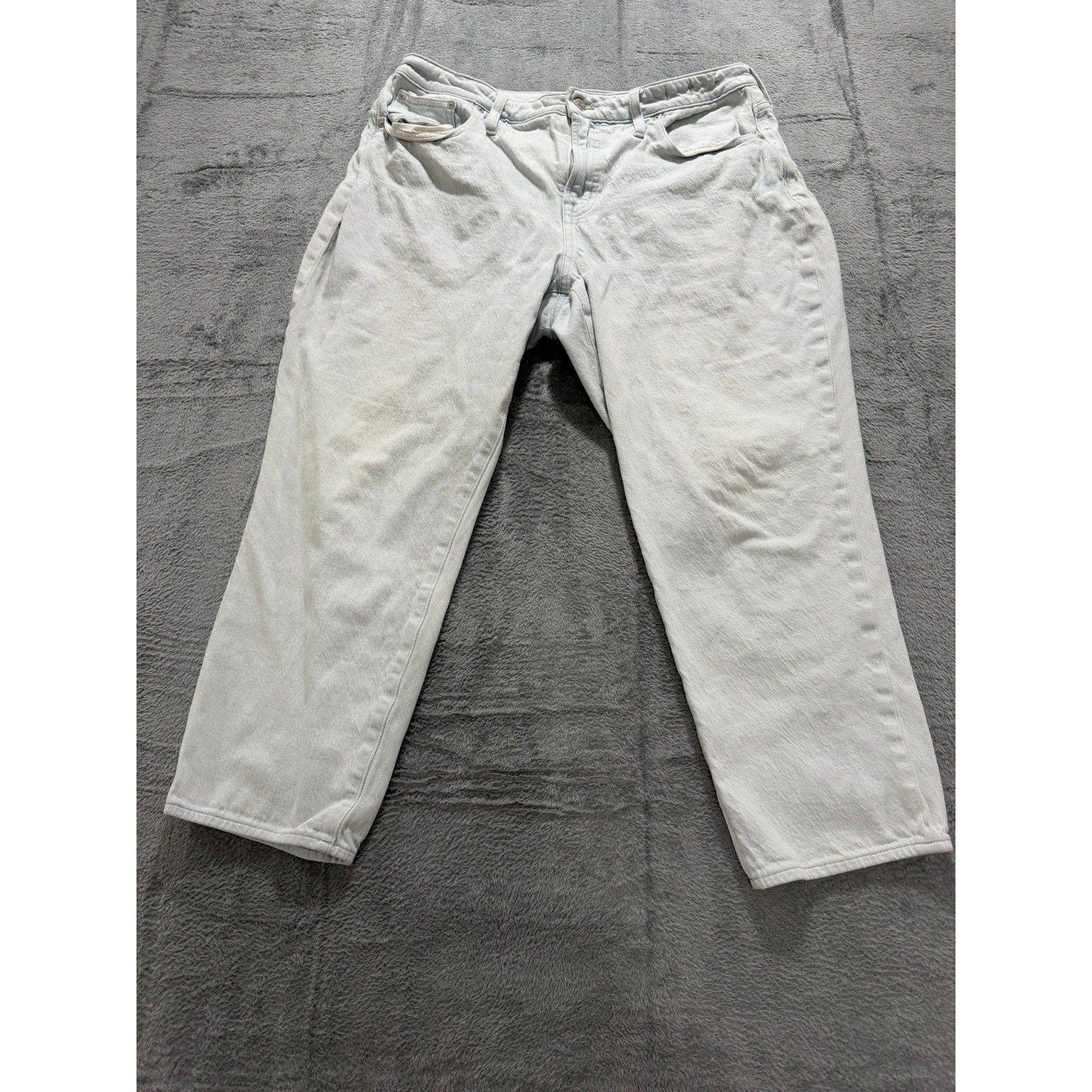Madewell The Curvy Perfect Vintage Jean Light Wash High Rise Denim 32P Mom Retro