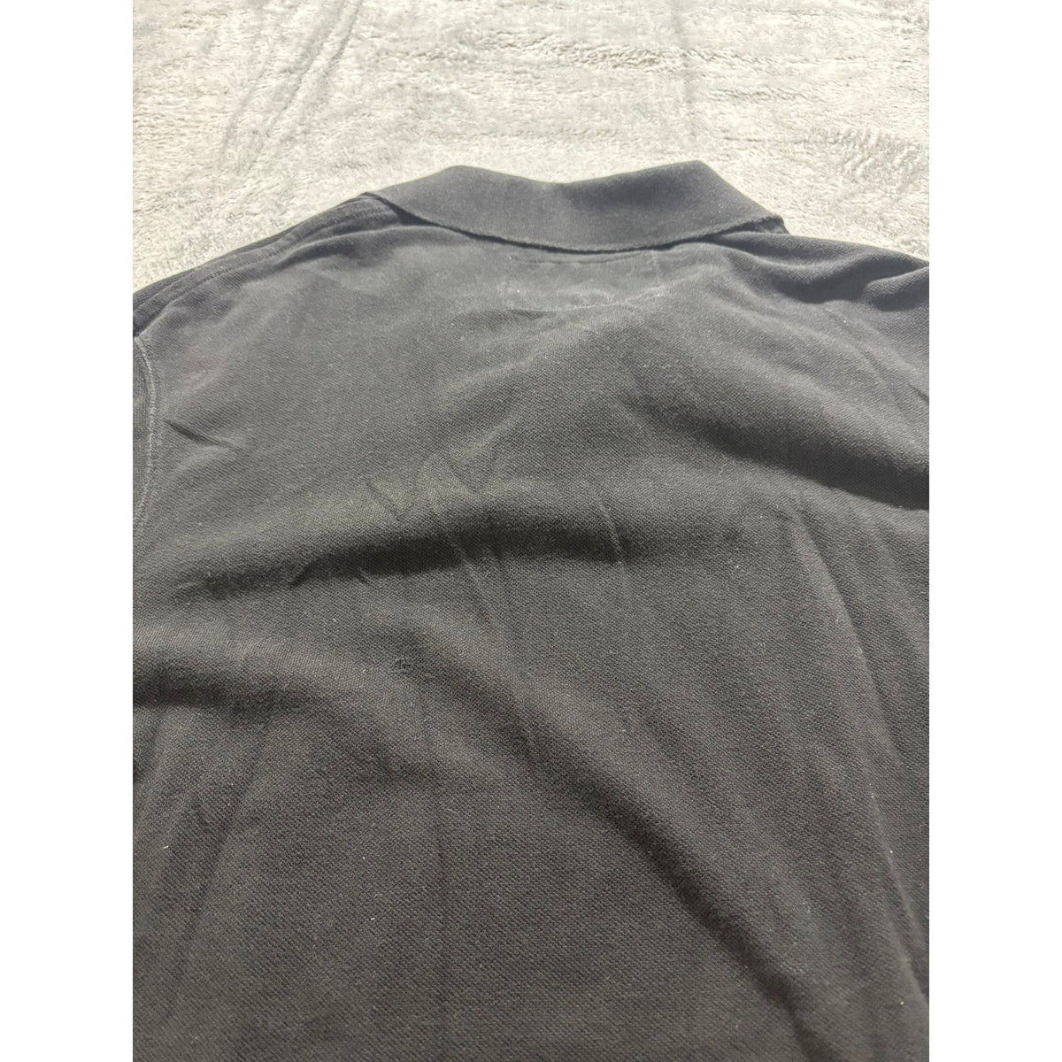American Eagle XL Black Long Sleeve Polo Shirt Mens Vintage Fit Casual Preppy