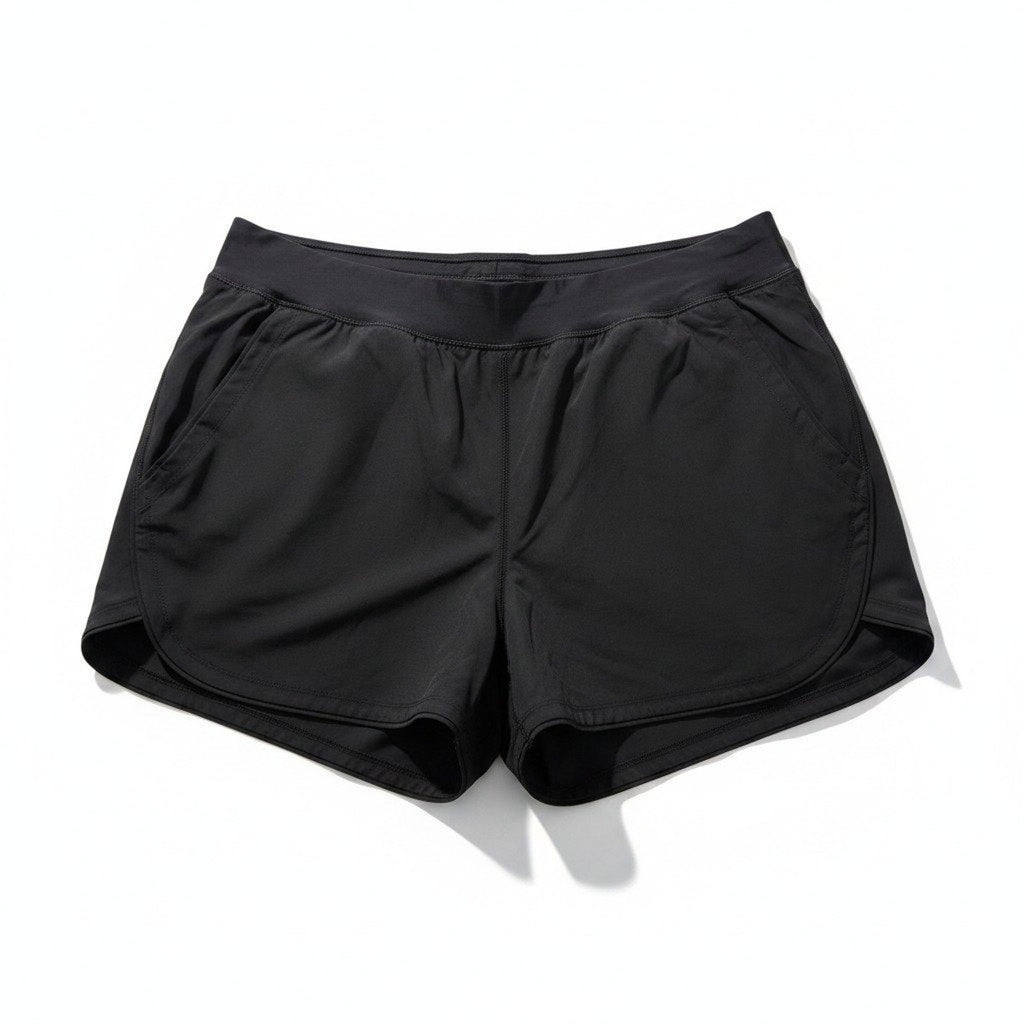Lands End 16 Black Womens Athletic Shorts Activewear Gym Athleisure Lightweight
