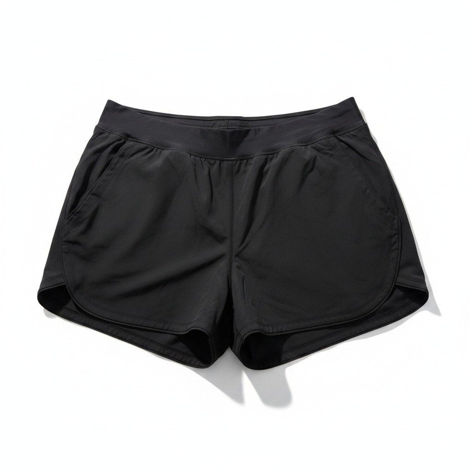 Lands End 16 Black Womens Athletic Shorts Activewear Gym Athleisure Lightweight