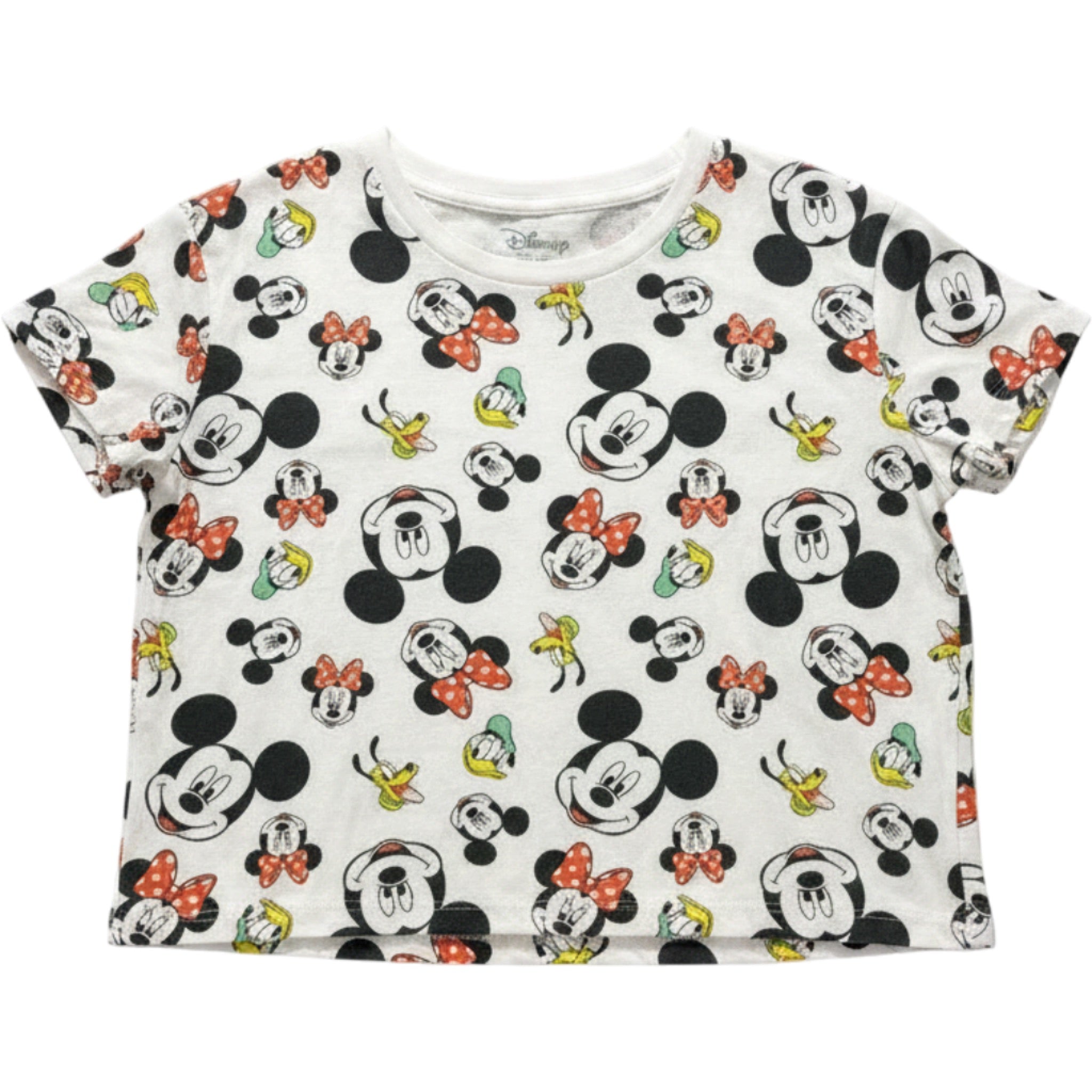 Disney Mickey Minnie Graphic Tee Womens XL White Cartoon Short Sleeve Top