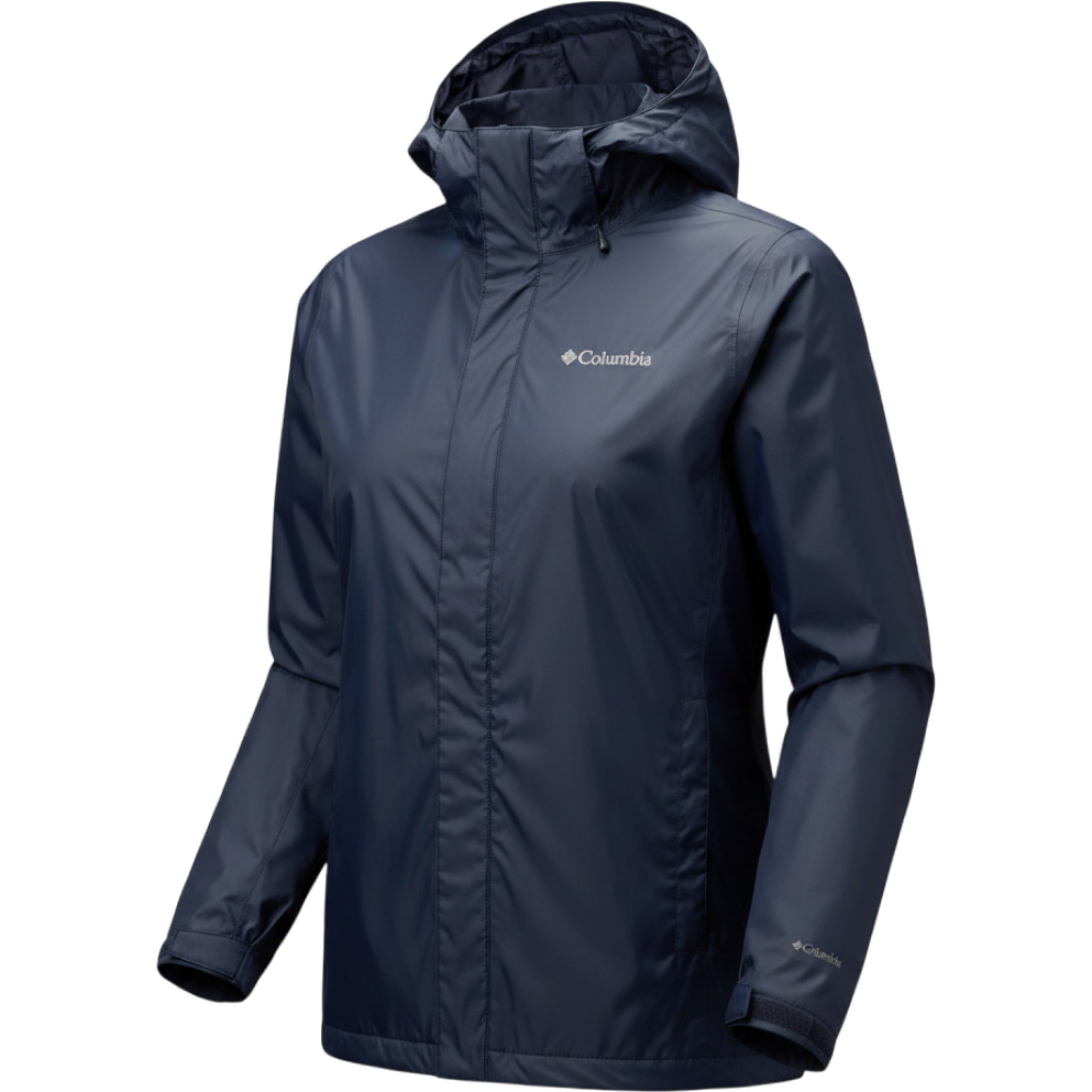 Columbia Rain Jacket Womens S Blue Waterproof Breathable Hooded Coat