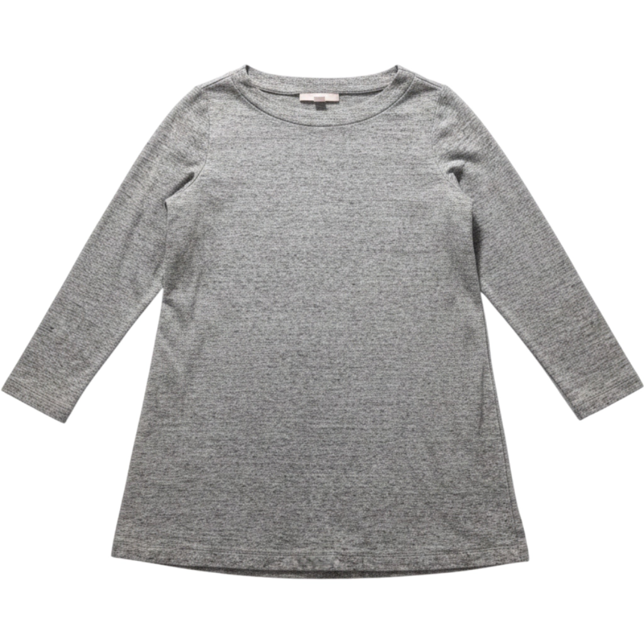 Pure Jill Gray Long Sleeve Tee Soft Minimal Basic Casual Everyday Top