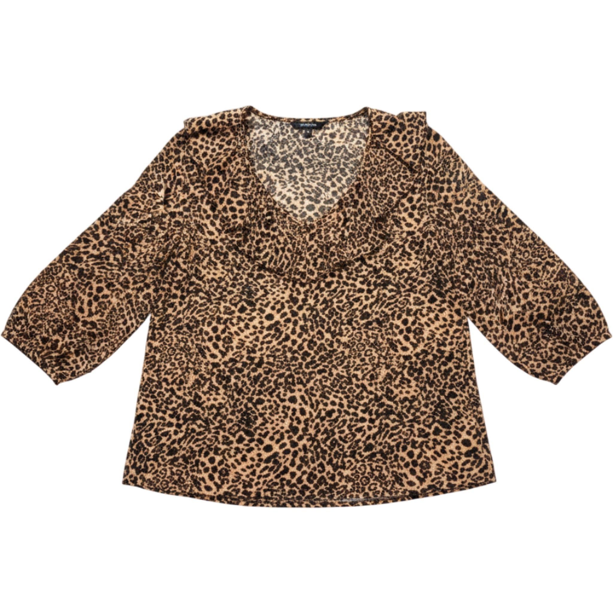 Banana Republic Leopard Print Blouse Animal Print Top Casual Chic L