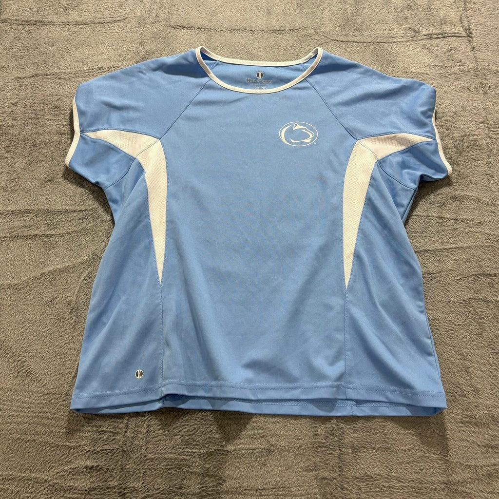 Holloway Womens XL Light Blue Penn State Nittany Lions T-Shirt Athleisure Casual