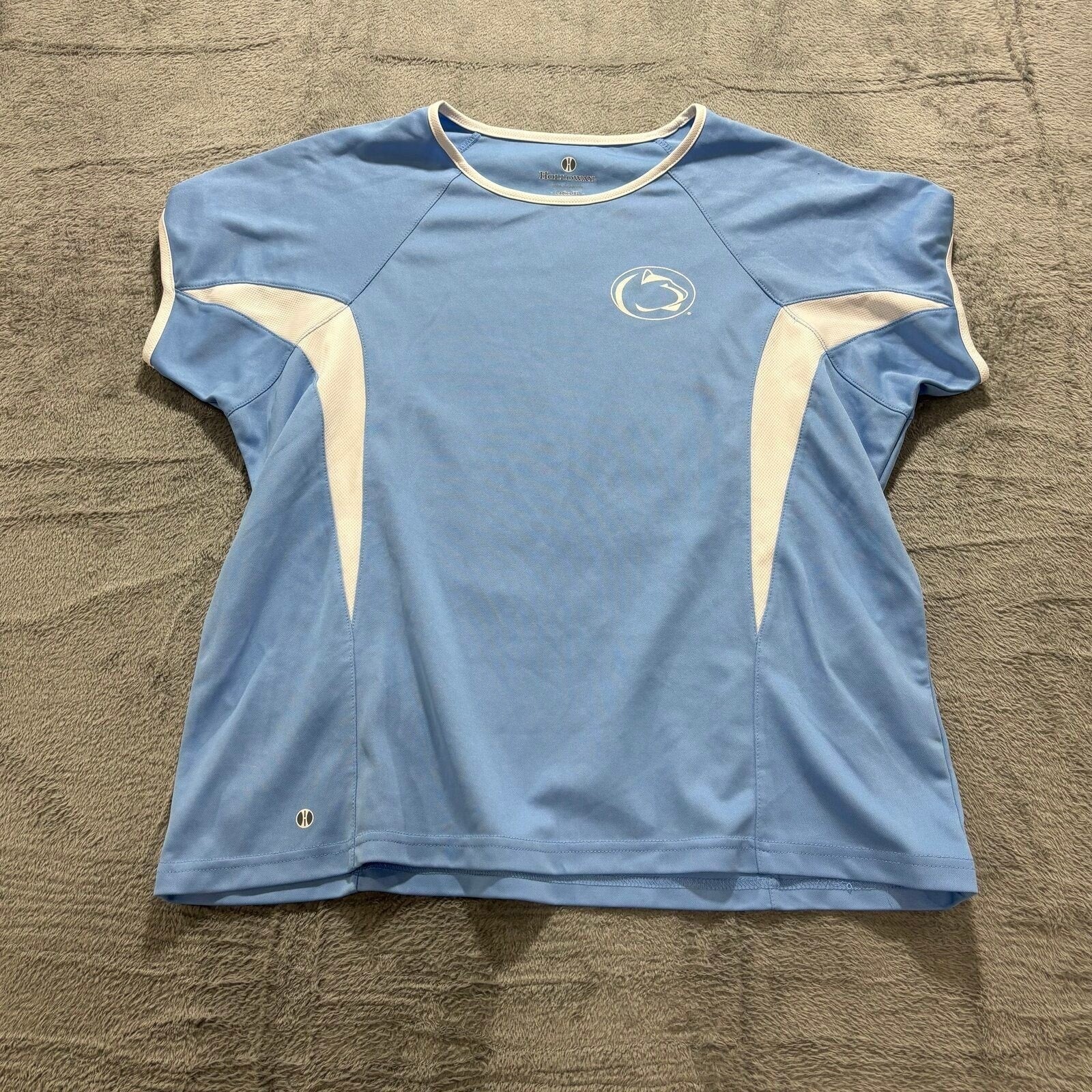 Holloway Womens XL Light Blue Penn State Nittany Lions T-Shirt Athleisure Casual