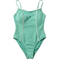 Shade & Shore One Piece Swimsuit Mint Green Textured High Cut NWT XS