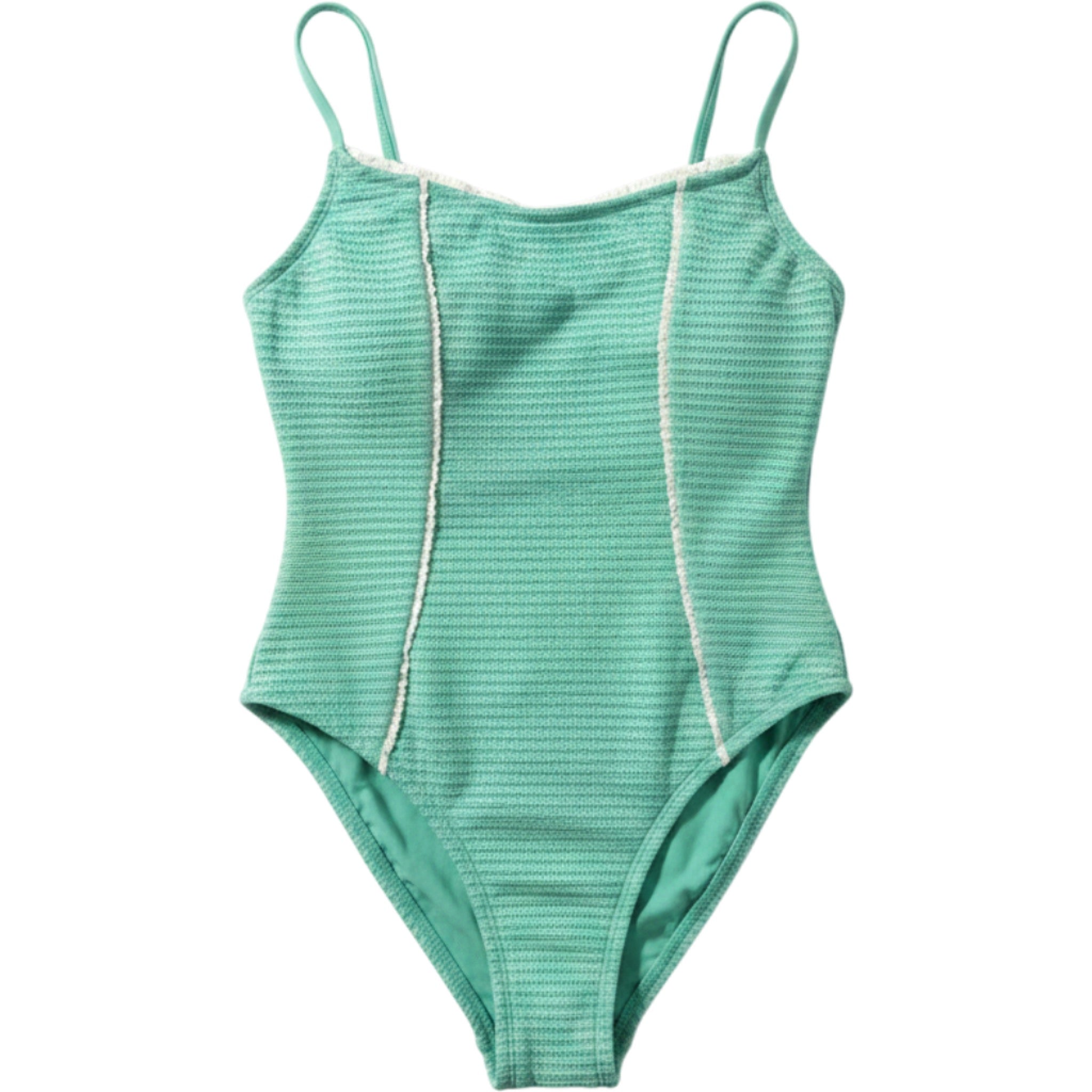 Shade & Shore One Piece Swimsuit Mint Green Textured High Cut NWT XS