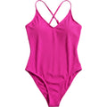 Shade & Shore One Piece Swimsuit Hot Pink Textured High Cut NWT Large