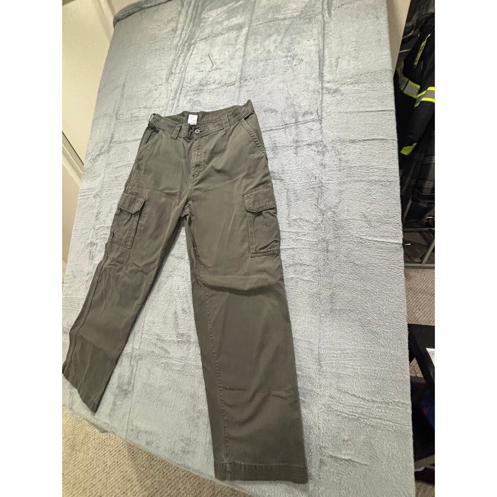 Basic Editions 36x32 Olive Green Cargo Pants Mens Casual Vintage Style