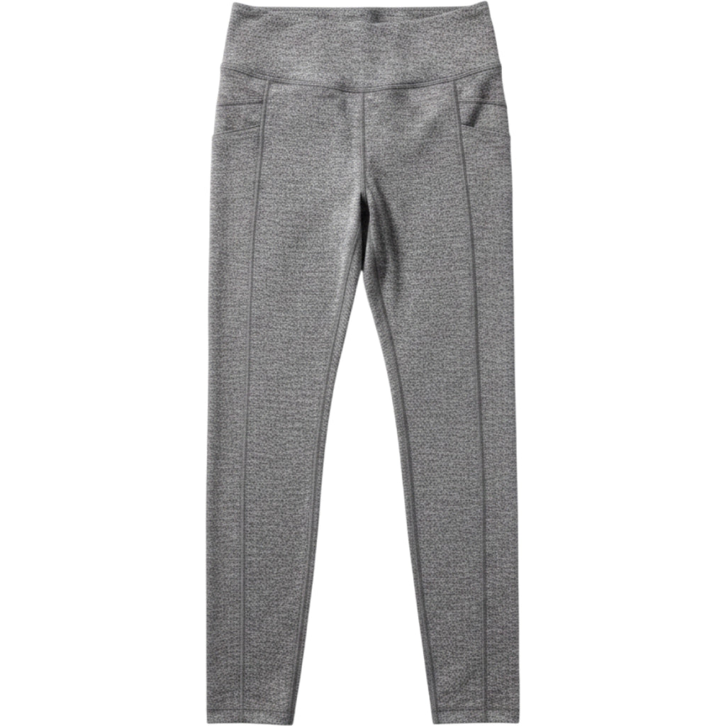 Athleta Gray Herringbone Leggings Womens Medium Athletic Yoga Pants Pocket