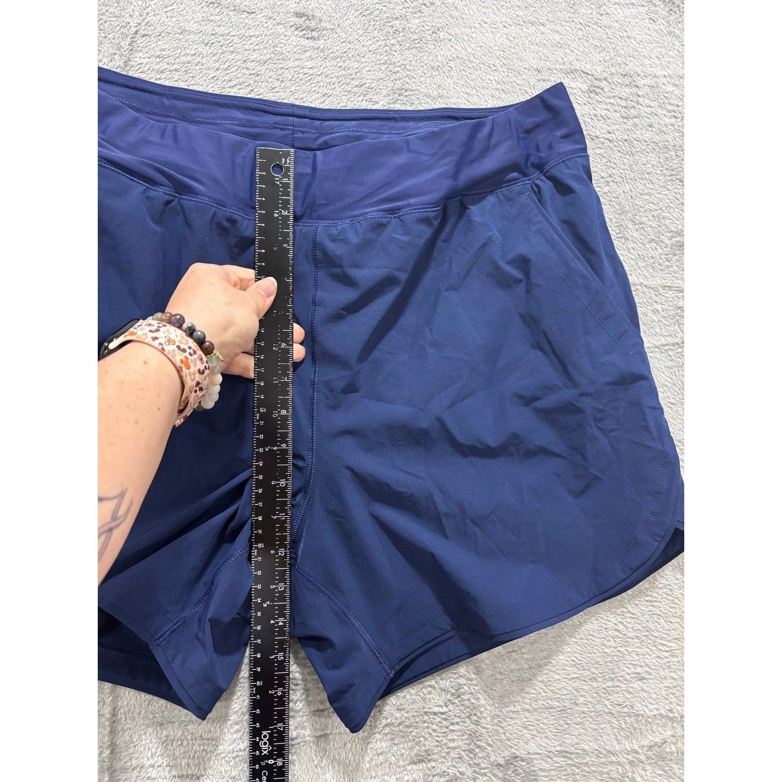 Lands' End Womens XL Navy Blue Athletic Shorts Casual Athleisure Activewear