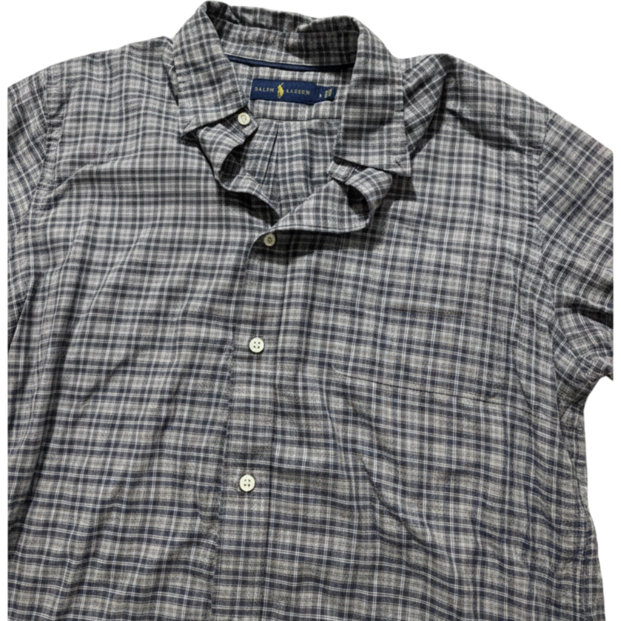 Ralph Lauren Mens Plaid Button Down Shirt Size Large Classic Cotton Casual