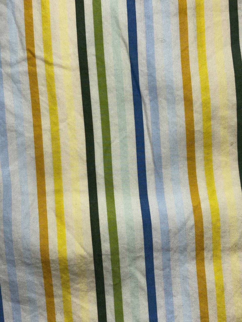 Gap Men's Yellow Blue Green Striped Shirt Size L, photo 8 of 10