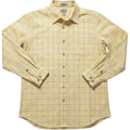 LL Bean Shirt Mens Medium Yellow Check Button Down Wrinkle Free Casual