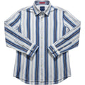 Tommy Bahama Shirt Mens Large Silk Blend Blue Stripe Button Down Casual