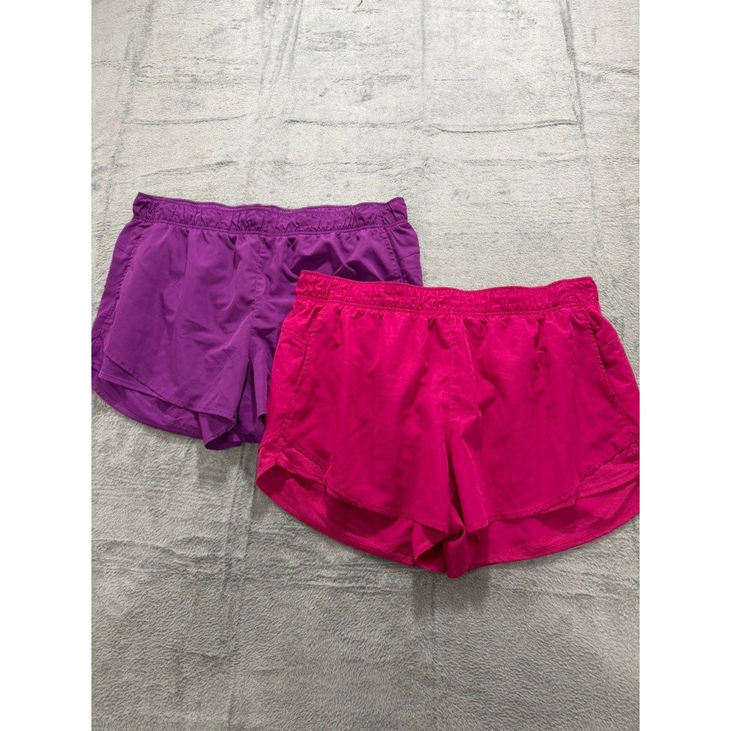 Athletic Works XXXL 22 Running Shorts 2 Pack Purple Pink Mesh Inset Active