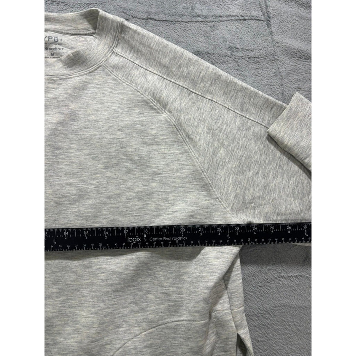 Abercrombie & Fitch YPB neoKNIT Crewneck Sweatshirt Grey Heather Mens Medium