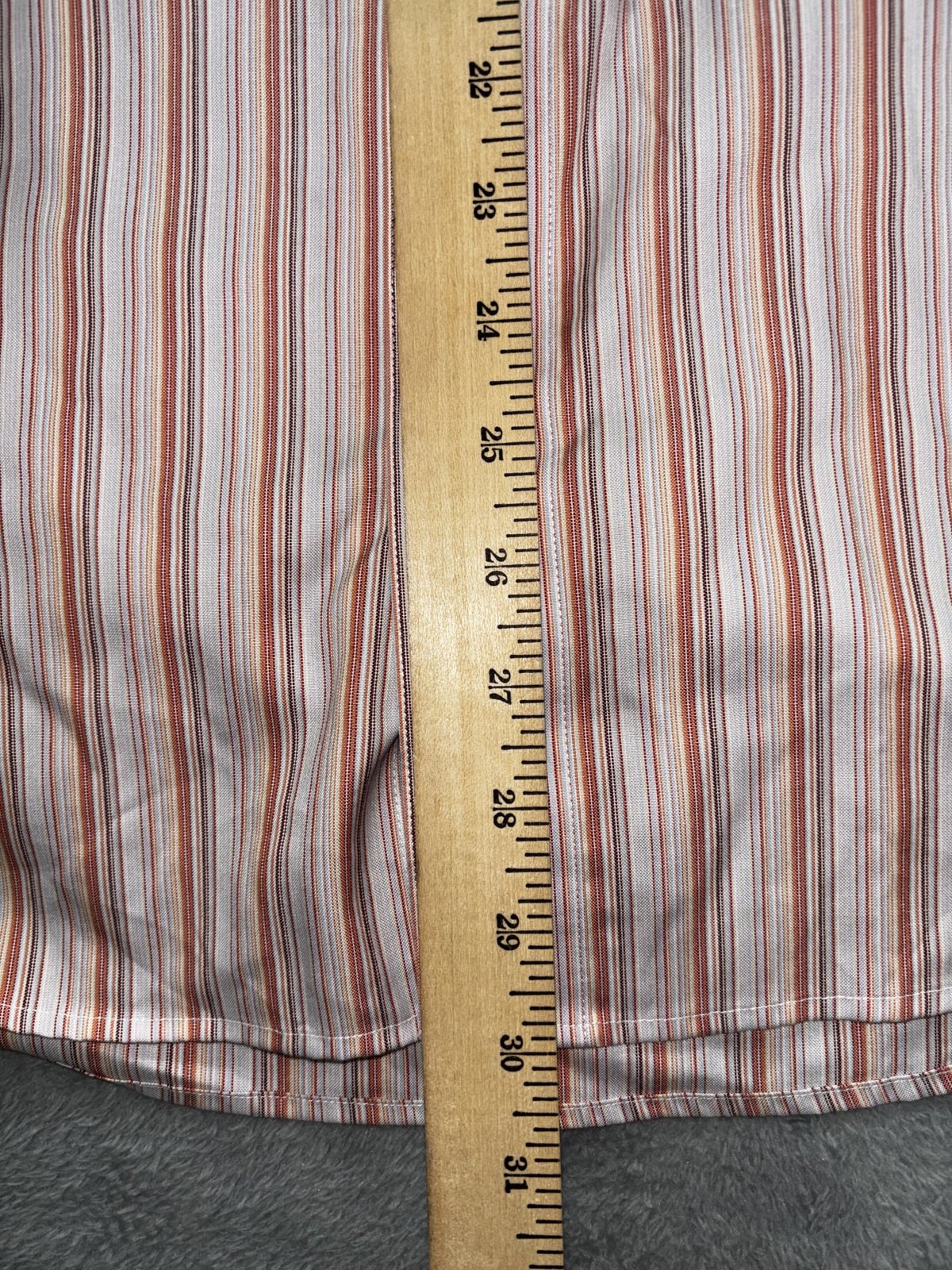 Eddie Bauer Men's Pink Orange Stripe Shirt Size L, photo 8 of 8