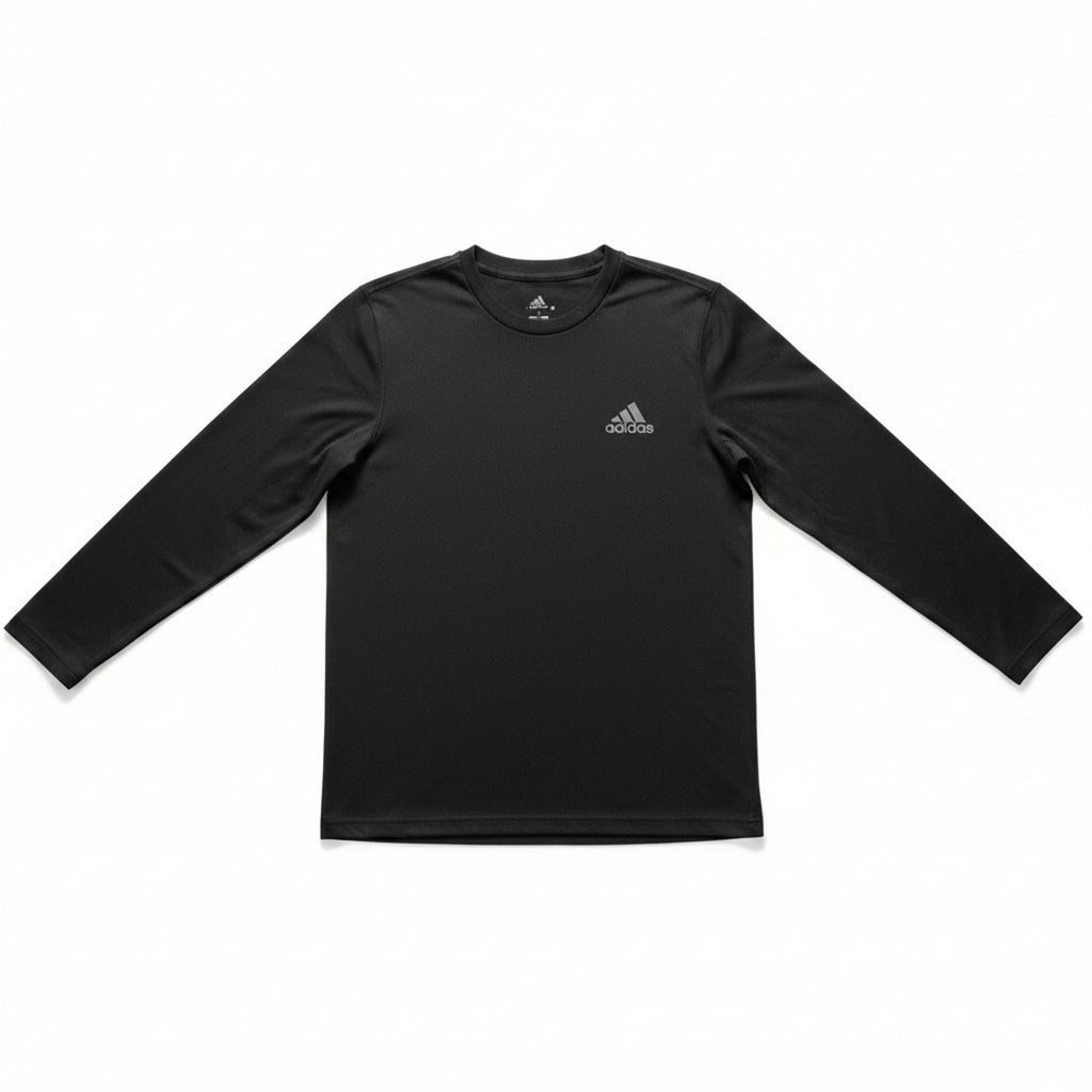 Adidas M Black Long Sleeve Ultimate 2.0 Tee Womens Athleisure Casual Workout