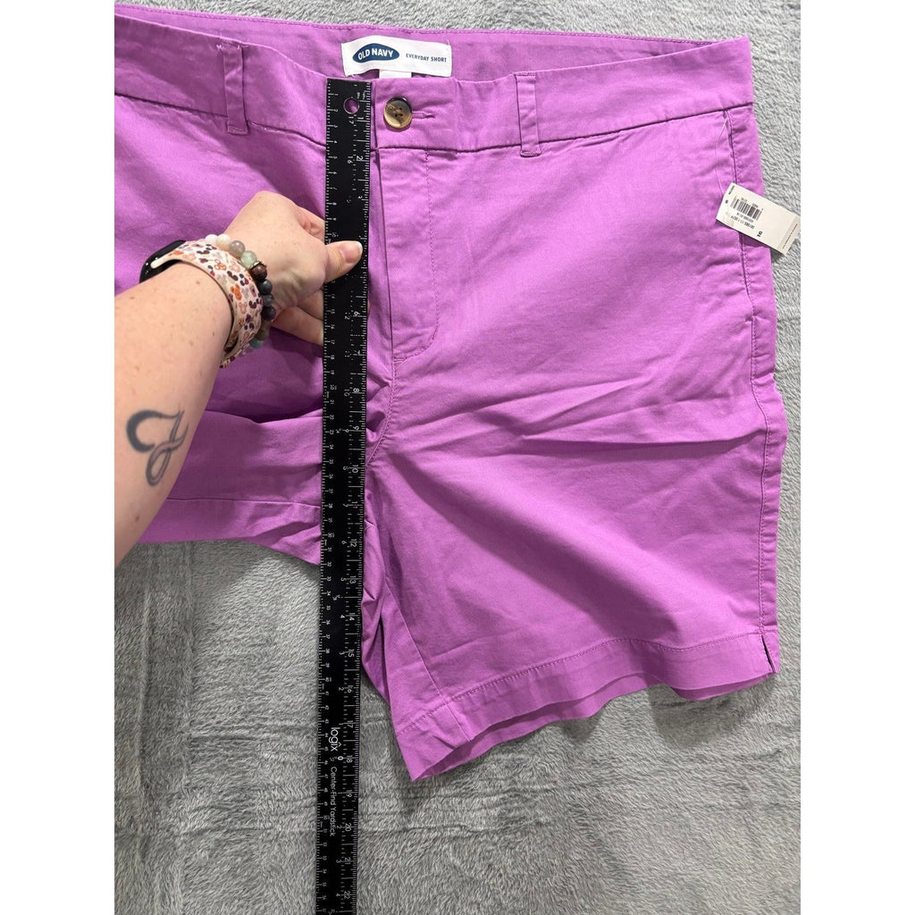 Old Navy Womens 16 Purple Everyday Short Casual Preppy Summer Chino New