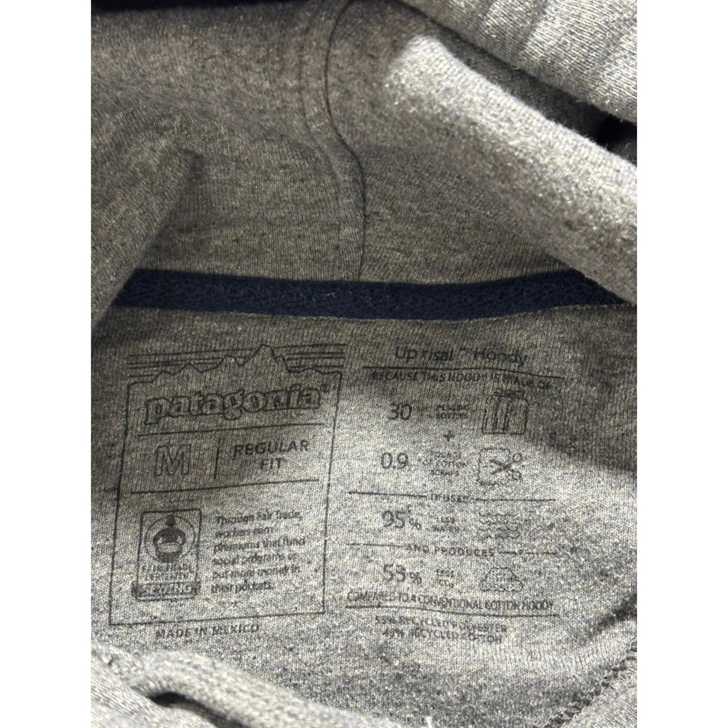 Patagonia M Gray P-6 Logo Uprisal Hoody Womens Casual Cozy Pullover Hoodie