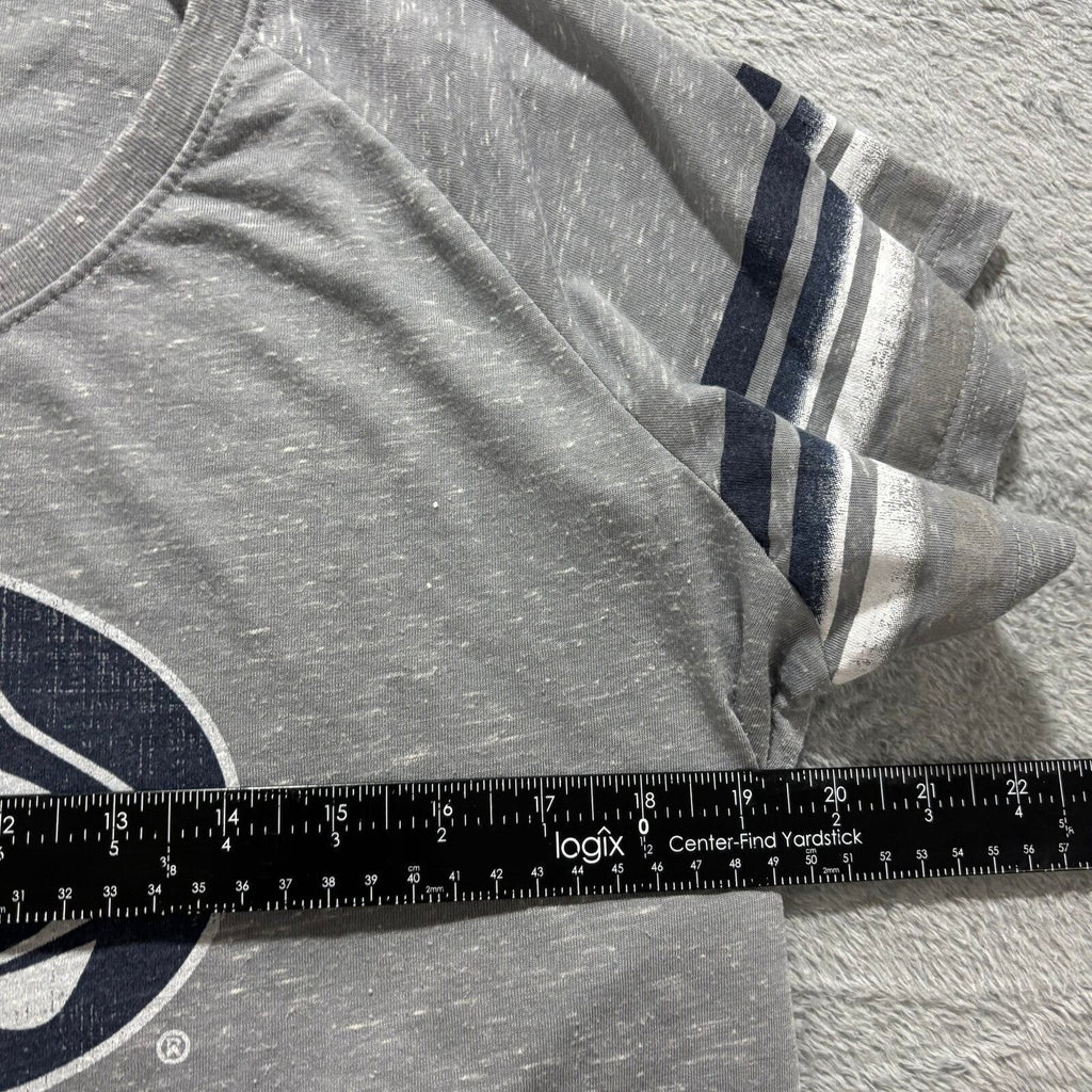 Colosseum Womens XL Gray Penn State Nittany Lions Tie Front T-Shirt Athleisure