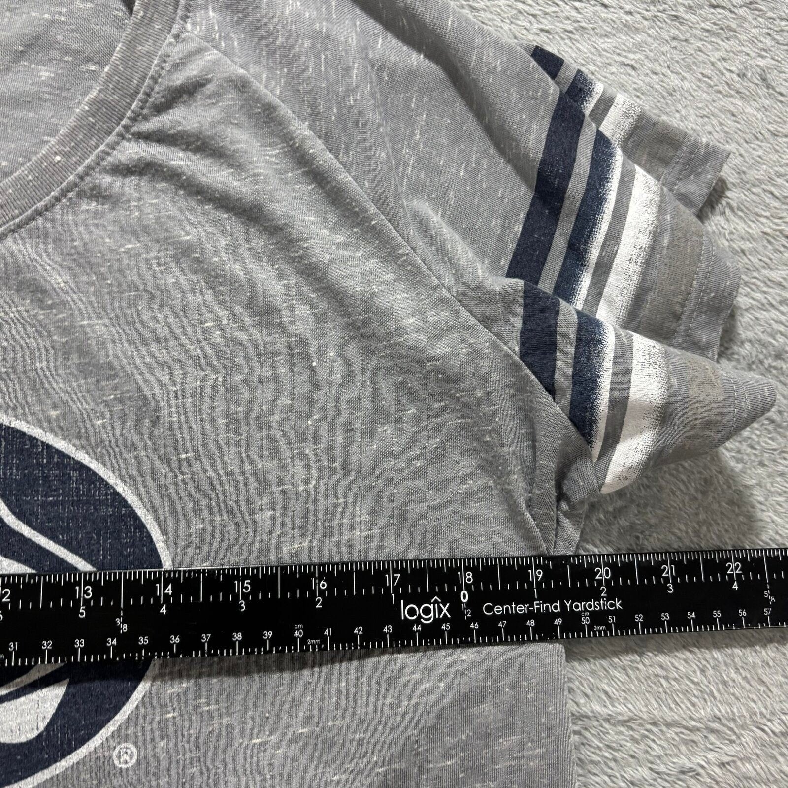 Colosseum Womens XL Gray Penn State Nittany Lions Tie Front T-Shirt Athleisure