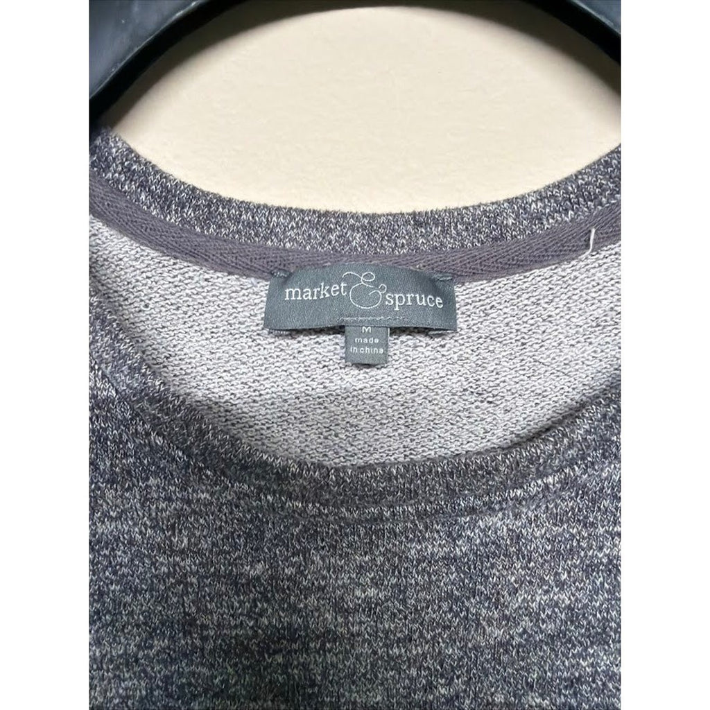 Market & Spruce Gray Pink Layered High Low Hem Top Casual Chic M Chiffon Basic