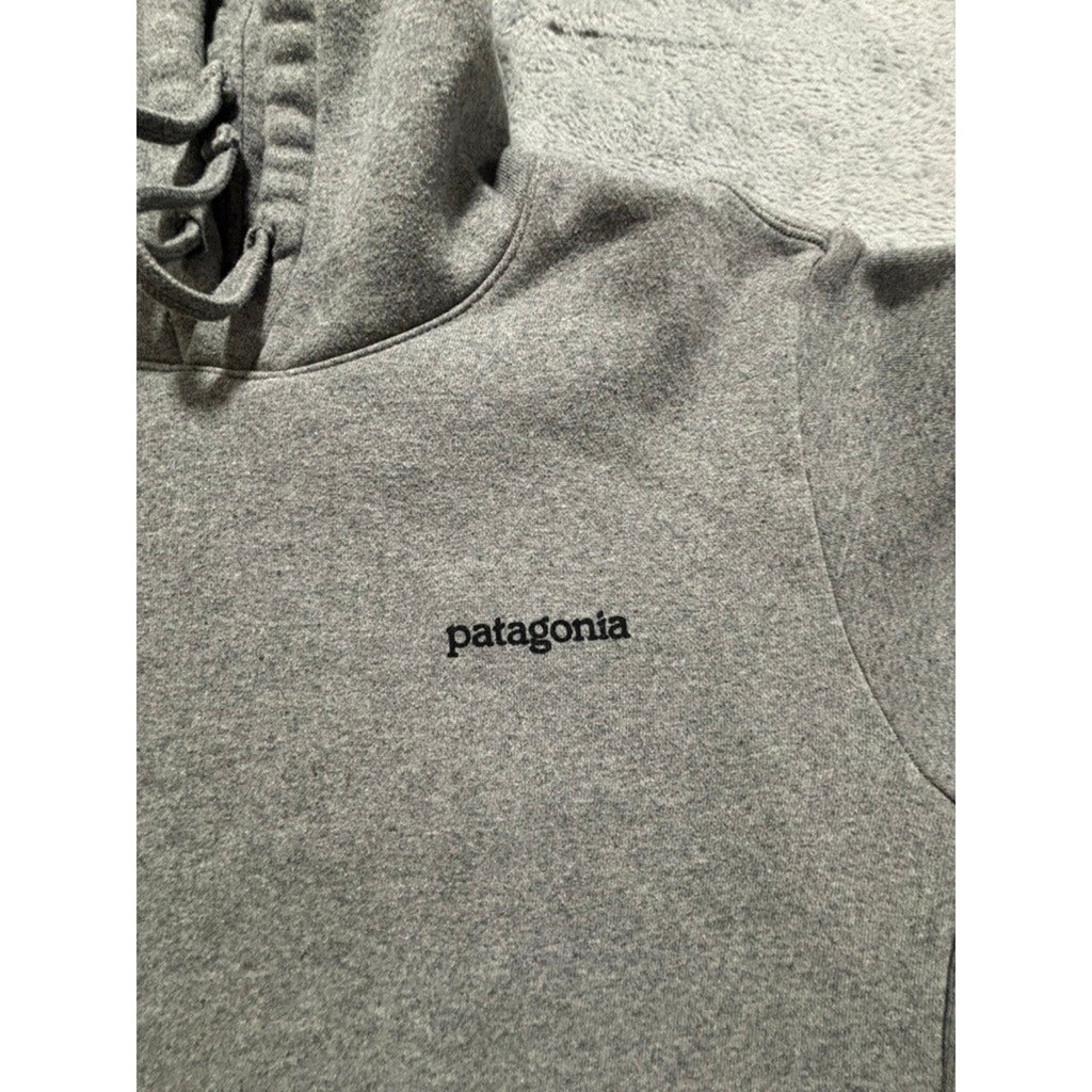 Patagonia M Gray P-6 Logo Uprisal Hoody Womens Casual Cozy Pullover Hoodie