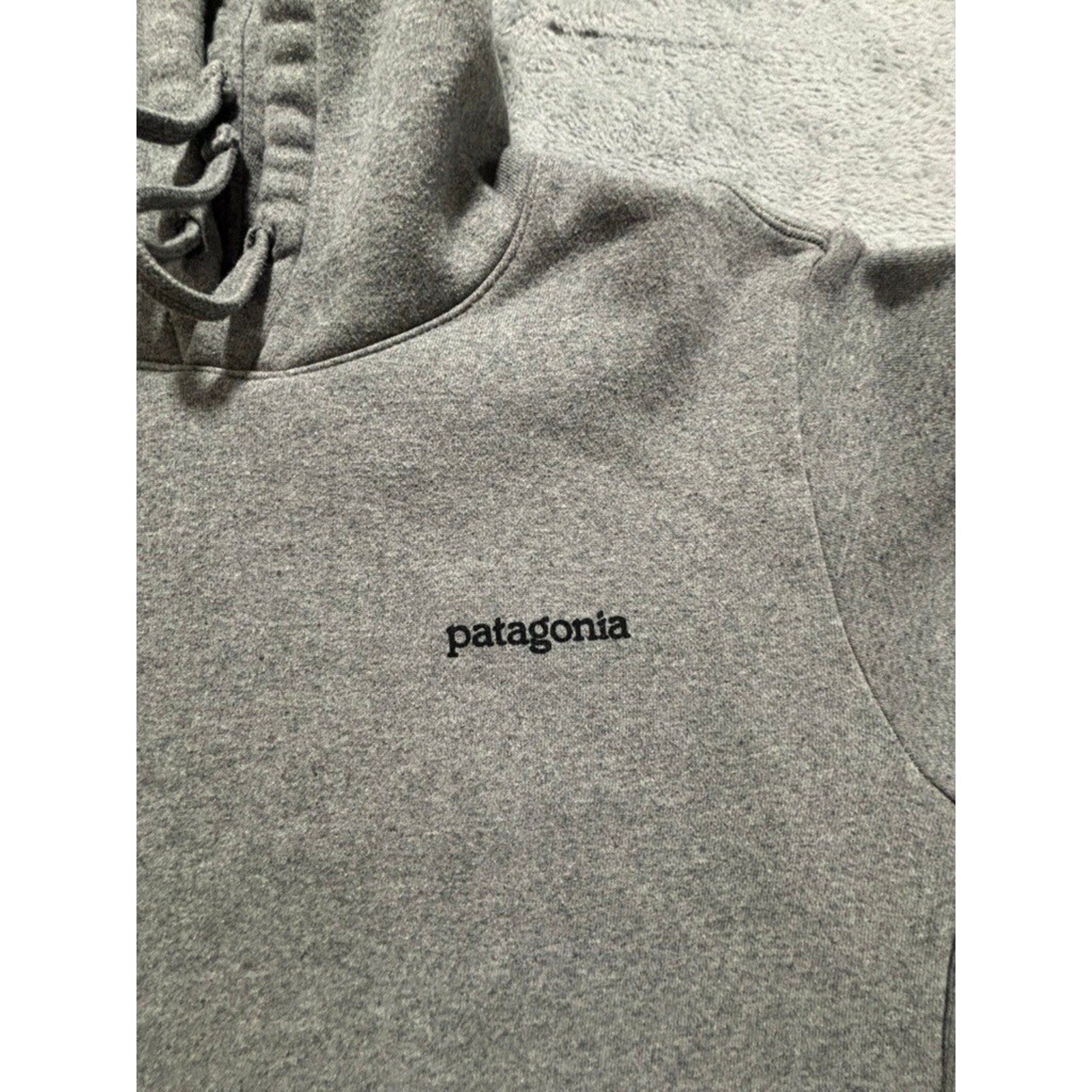 Patagonia M Gray P-6 Logo Uprisal Hoody Womens Casual Cozy Pullover Hoodie