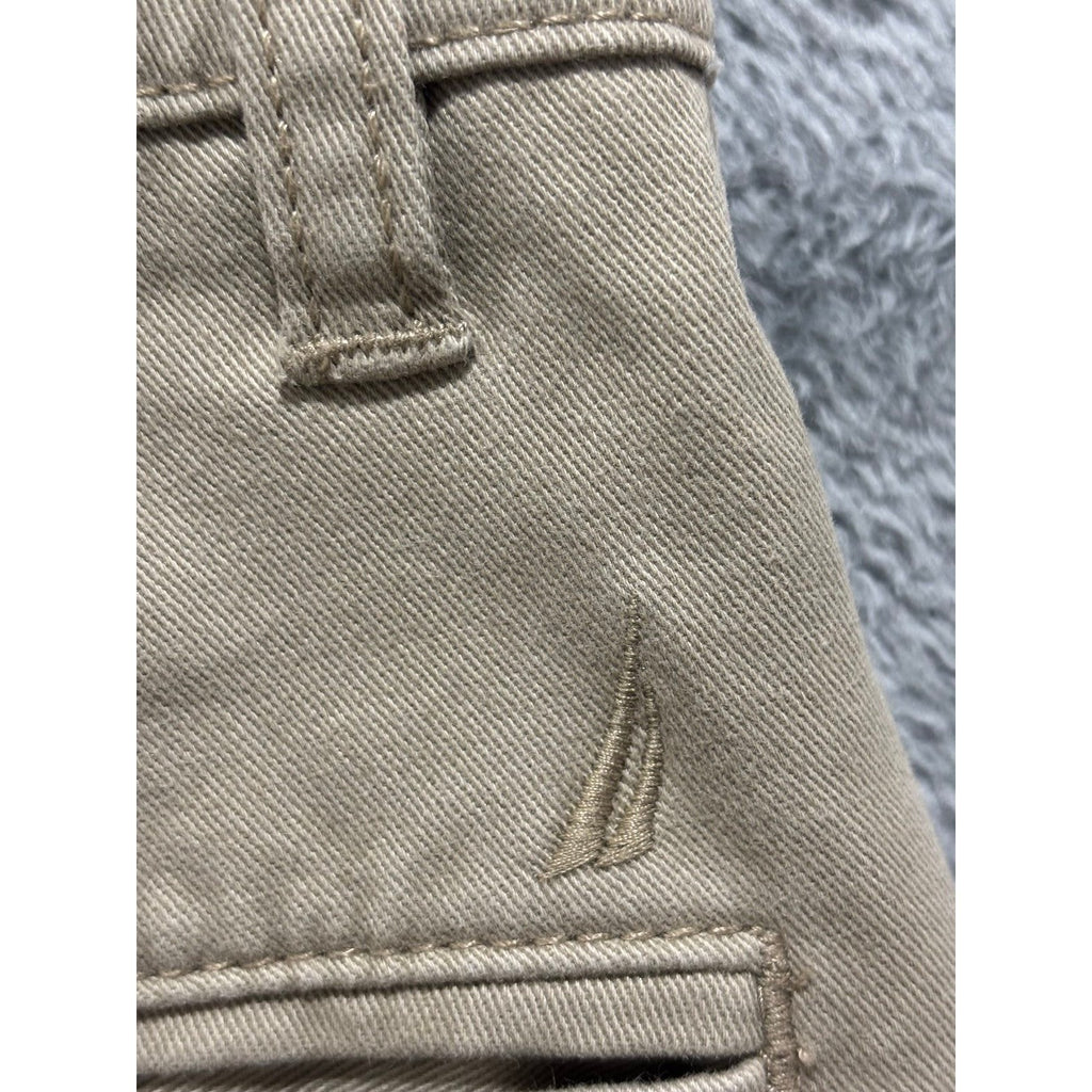 Nautica 34W Tan Chino Shorts Classic Fit Casual Preppy Mens