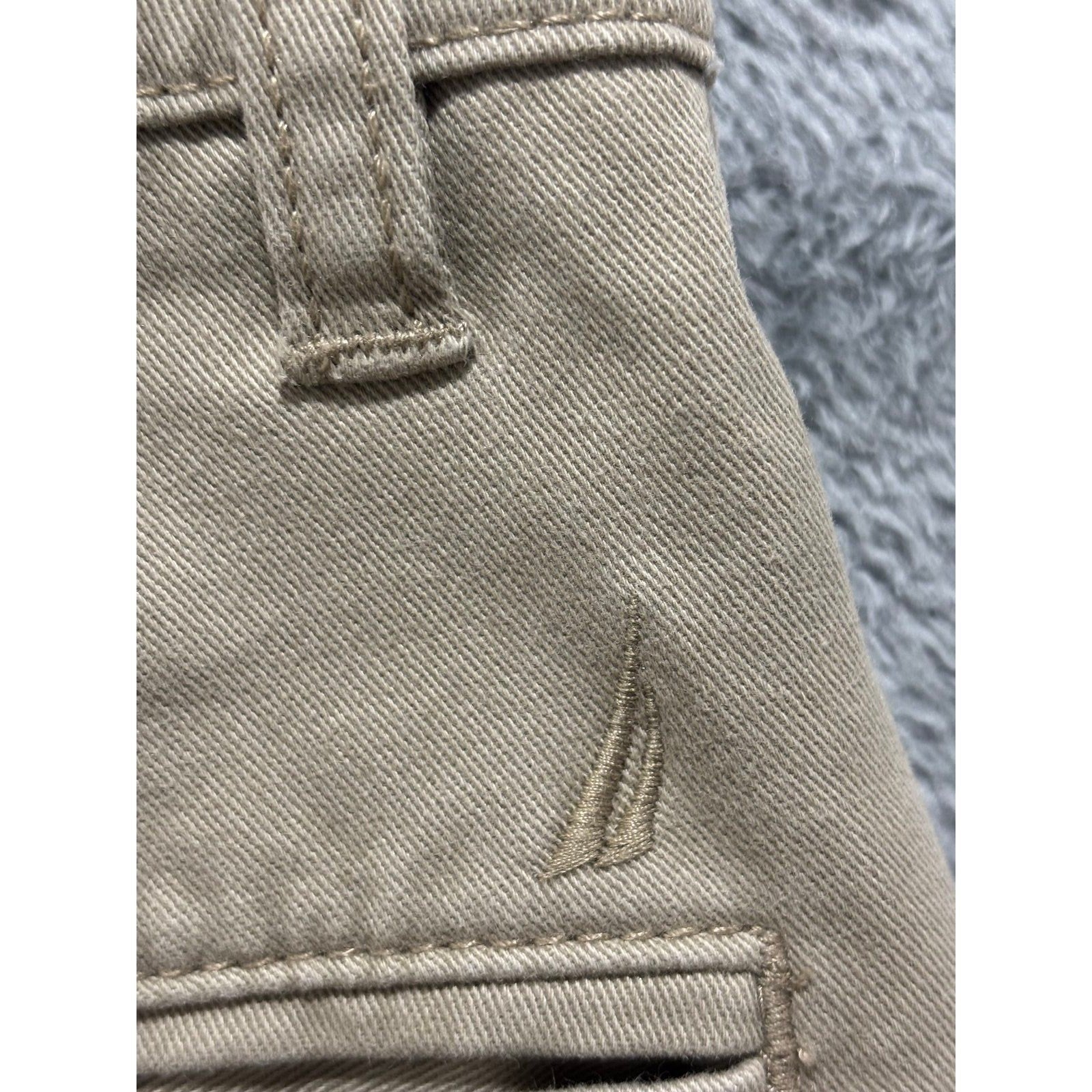 Nautica 34W Tan Chino Shorts Classic Fit Casual Preppy Mens
