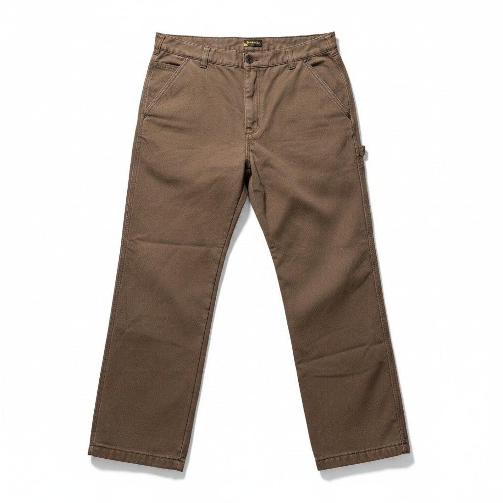 Stanley Mens 36x32 Brown Fleece Lined Carpenter Pants Workwear Casual Vintage