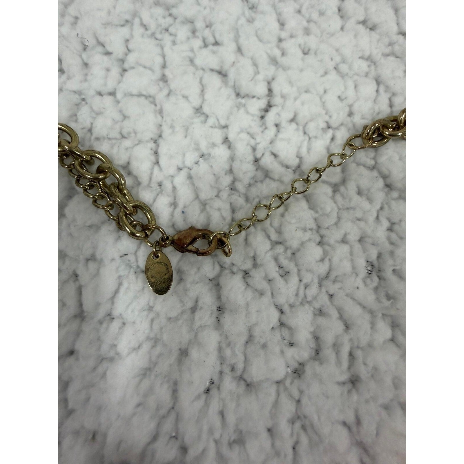 Charming Charlie Women Orange Peach Multi Strand Layered Statement Boho Necklace