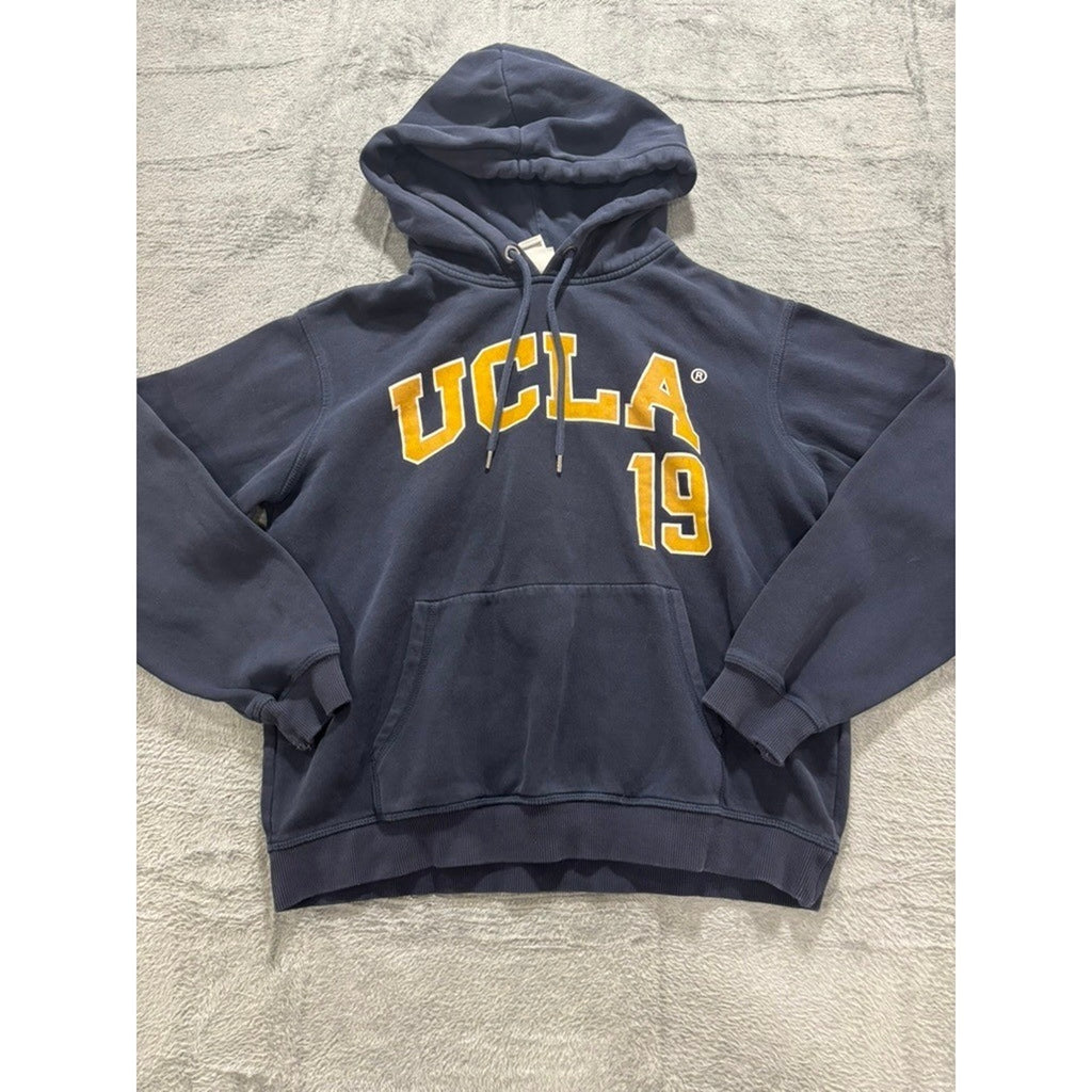H&M S Navy Blue UCLA Hoodie Womens Vintage Sweatshirt Pullover College Cozy