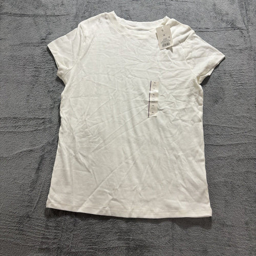 A New Day XL White Short Sleeve T-Shirt Womens Casual Relaxed Fit Cozy Basic