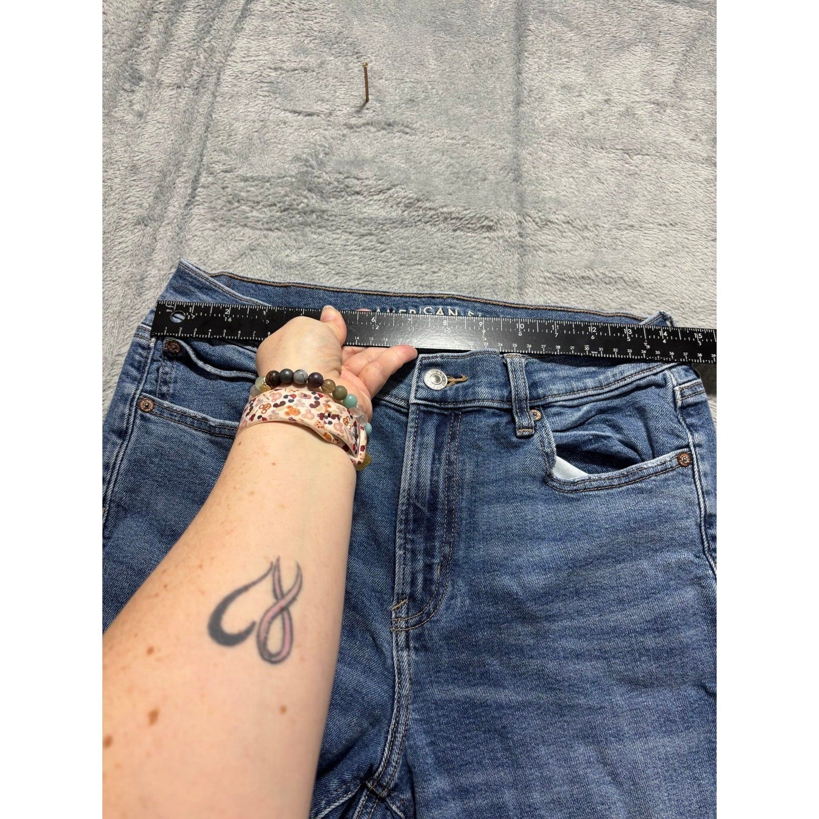 American Eagle Womens 12 Blue Jeans Straight Leg Denim Casual Classic