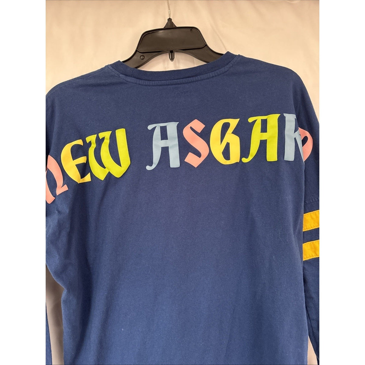 Marvel Thor Love Thunder New Asgard Tours Long Sleeve Shirt Blue Yellow Campus S