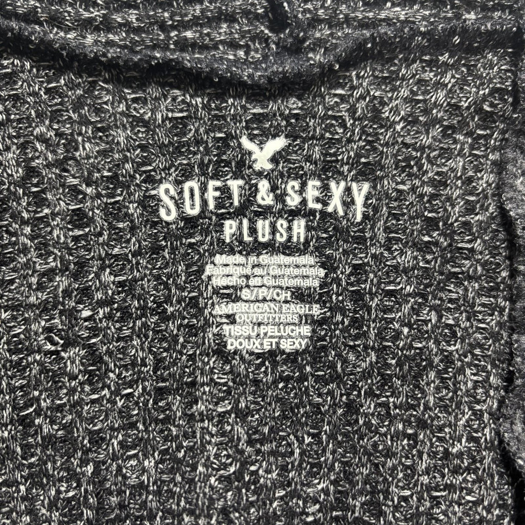 American Eagle Womens S Charcoal Gray Cardigan Open Front Soft Cozy Layering