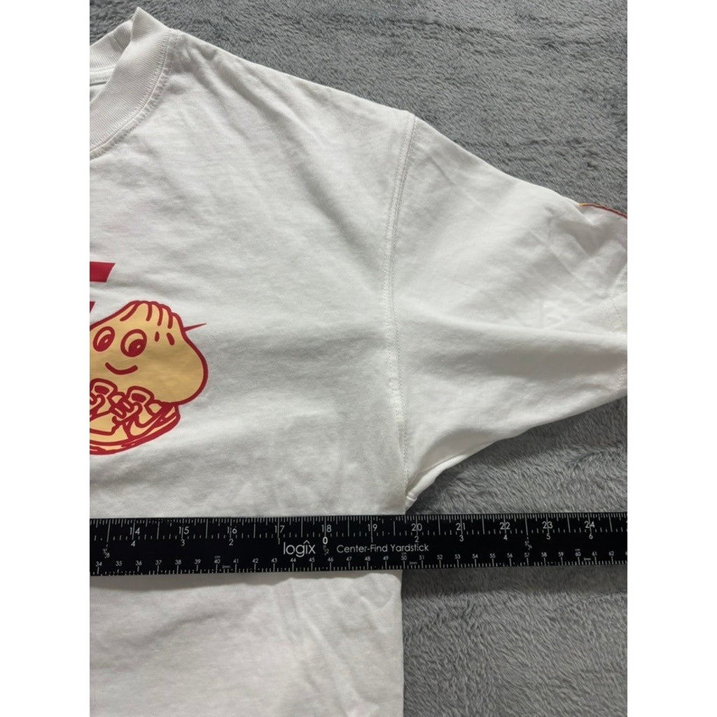 Nike S White Sole Food Served Fresh Dumpling Graphic T-Shirt Womens Vintage