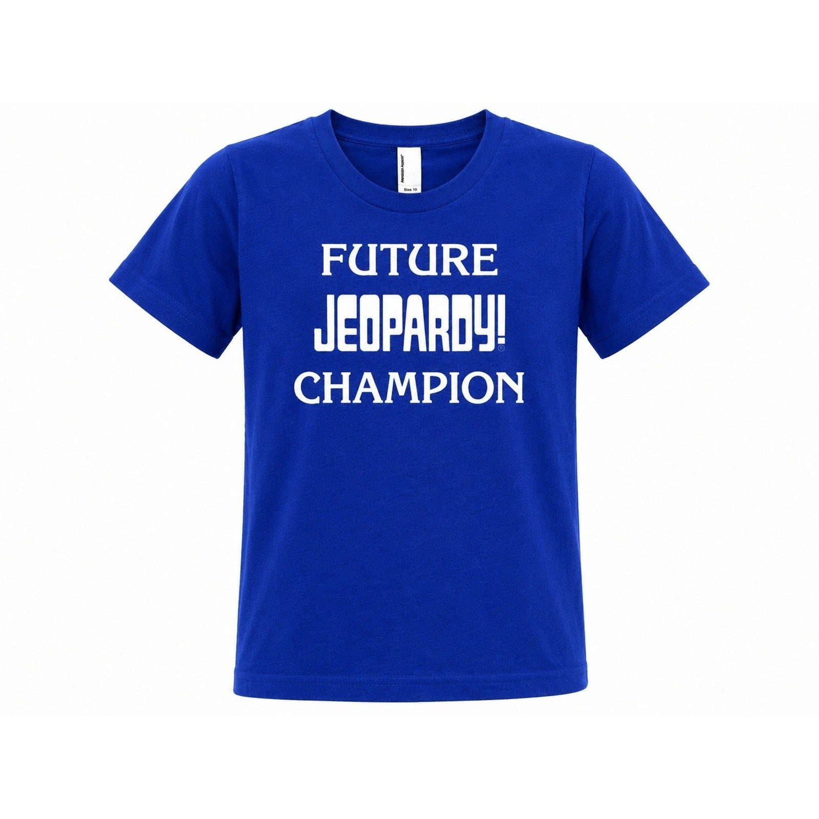 American Apparel Kids Future Jeopardy Champion Graphic T-Shirt Blue Size 10