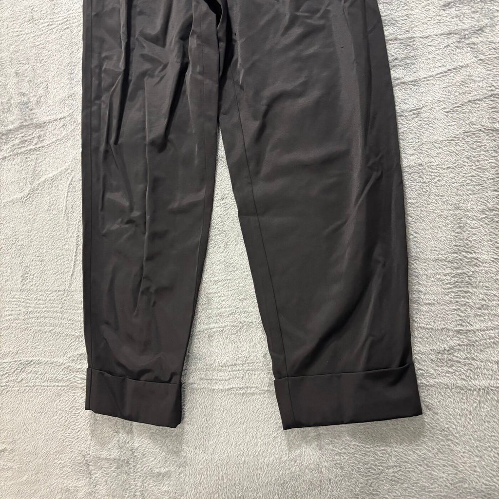 Elizabeth and James 2 Black Womens Pleated Tapered Pants Casual Preppy Trousers