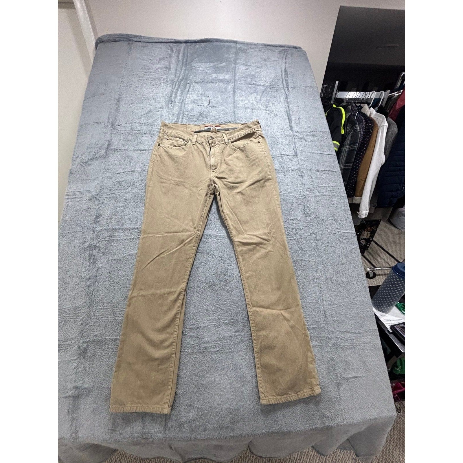 Tommy Hilfiger 36/32 Tan Chino Jeans Mens Preppy Vintage Casual Straight Pants