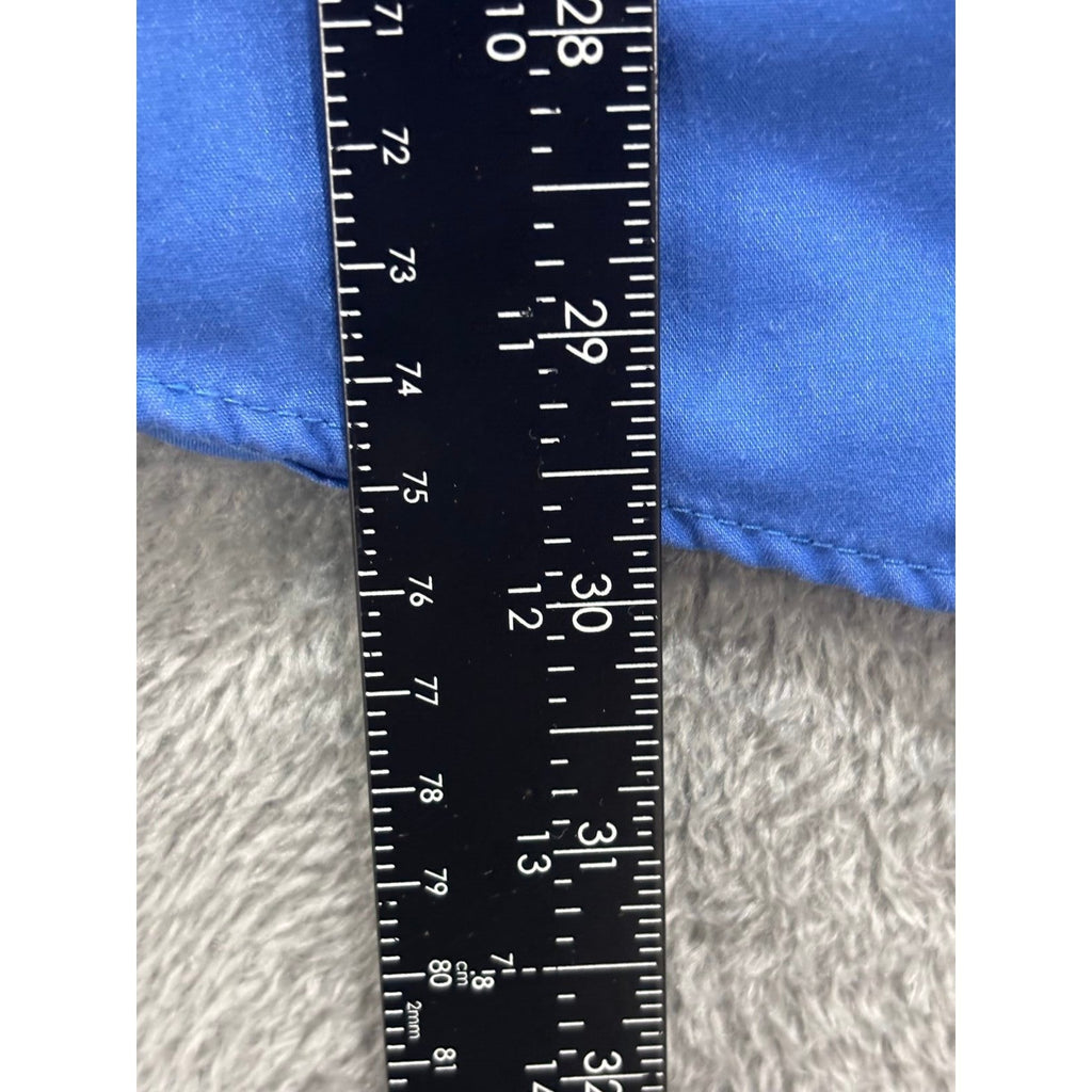 Puritan 16.5 Blue Short Sleeve Button Front Shirt Mens Casual Classic Preppy
