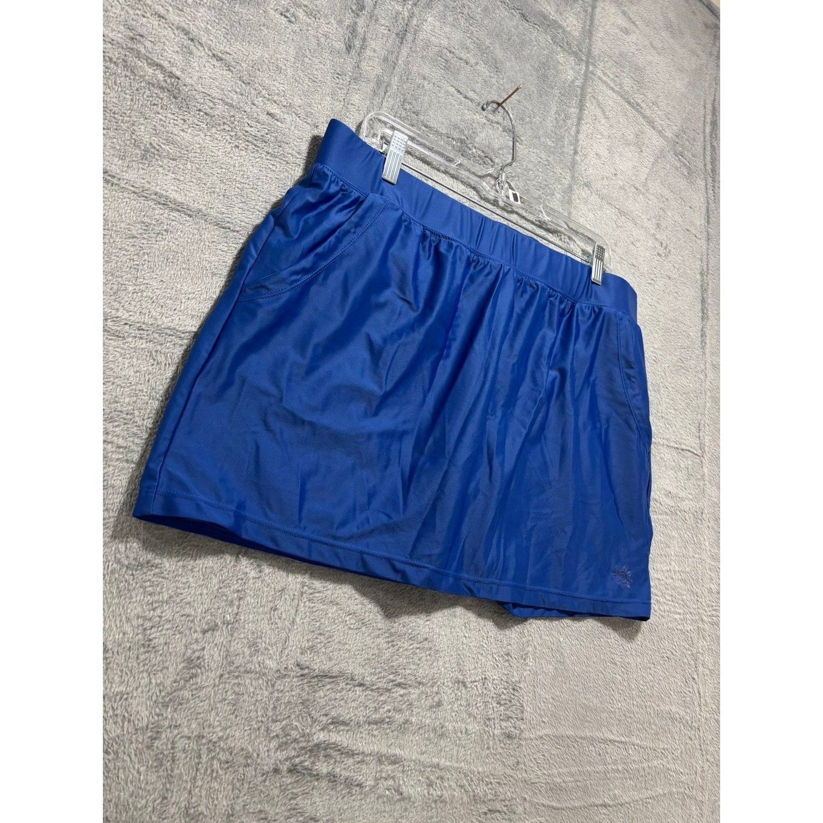 Coolibar Womens XL Blue Active Skort Athleisure Casual Sun Protection Skirt