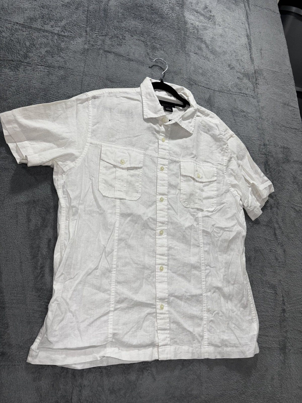 Michael Michael Kors Men's White Linen Blend Shirt L, photo 3 of 10