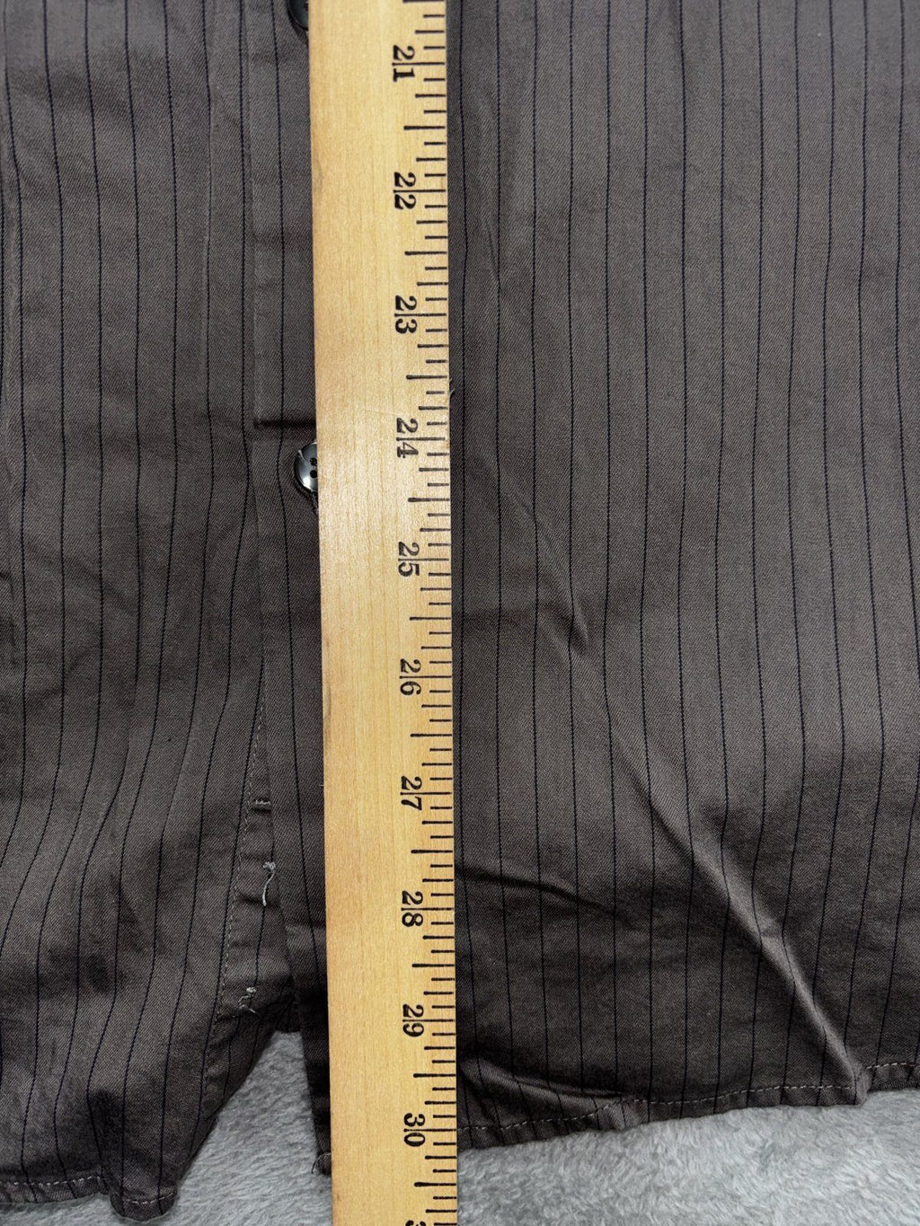 Cezani Men's Brown Pinstripe Shirt 15-15 1/2 32/33, photo 8 of 8